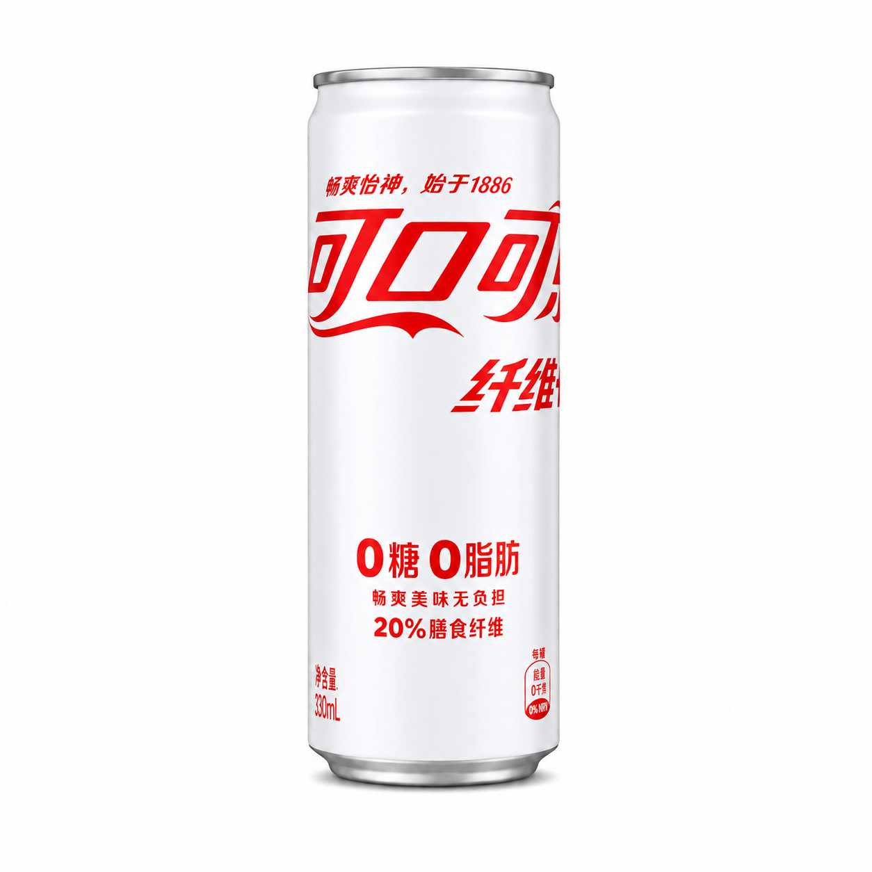 Coca-Cola Plus Fiber 33 cl - Boisson Gazeuse Sans Sucre Enrichie en Fibres